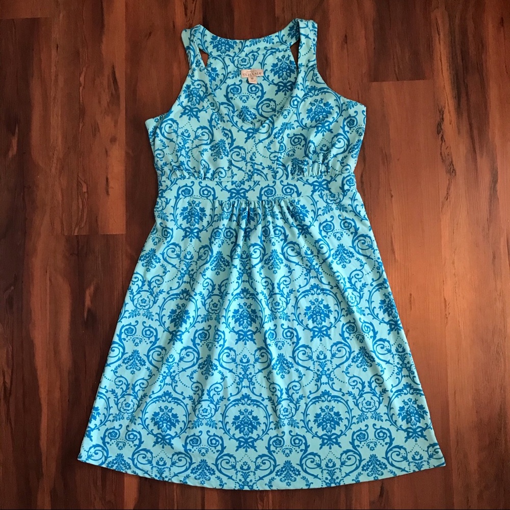 Tehama Turquoise Paisley Athletic Dress
